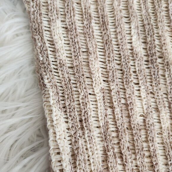 Chicos Cardigan Sweater Women's Size 3‎ XL 16 Open Front Knit Loose Beige - Picture 10 of 12